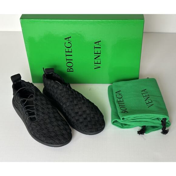 Bottega Veneta Men\'s Tech Knit Stretch Black Sneakers 8 US (41) 651306 NIB $1300 main image 10